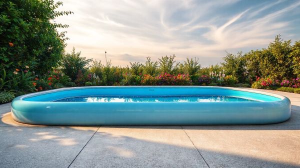 Comparer les piscines en coque polyester avec plage pour votre jardin