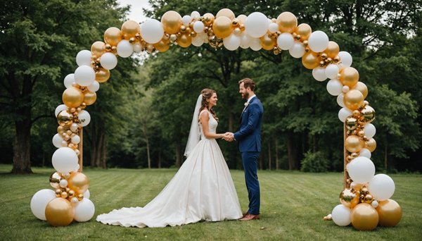 Créez une arche de ballon mariage champêtre inoubliable